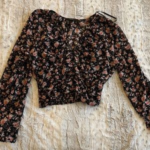 Floral Cropped Shirt